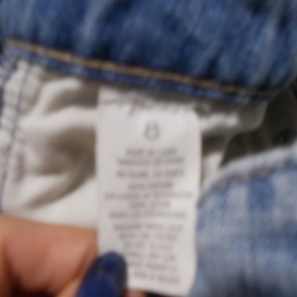 American Eagle Cutoff Shorts Light Wash Size 8 - Picture 6 of 7